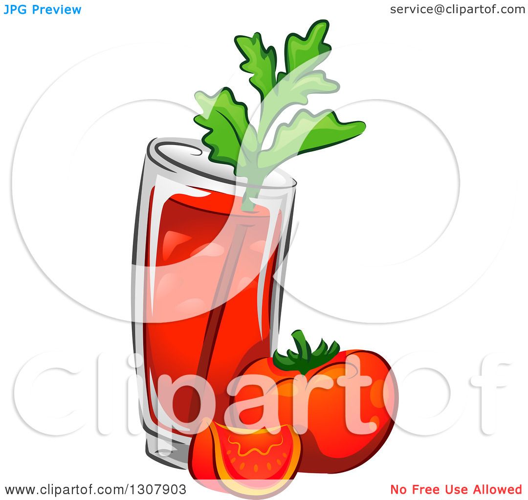 1080x1024 Clipart Of A Bloody Mary Drink With Tomatoes And Celery
