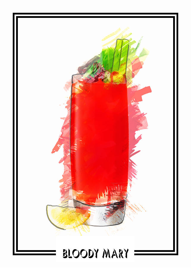 642x900 Drawn Cocktail Bloody Mary Drink