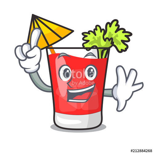 500x500 Finger Bloody Mary Mascot Cartoon Stock Image And Royalty Free