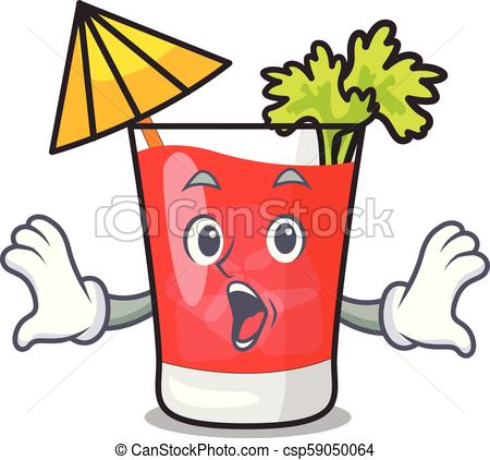 450x422 Surprised Bloody Mary Mascot Cartoon Vector Illustration.