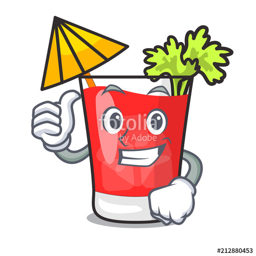 500x500 Thumbs Up Bloody Mary Character Cartoon Stock Image And Royalty