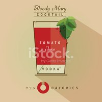 200x200 Bloody Mary Cocktail Vector Illustration Recipe Stock Vectors