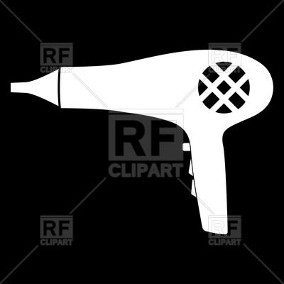 400x400 Blow Dryer Icon On Black Background Vector Image Vector Artwork