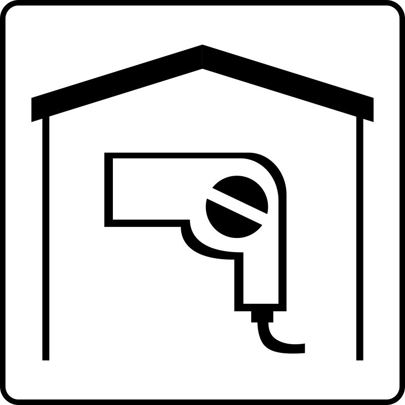 800x800 Hotel Icon Has Hair Dryer In Room Free Vector 4vector