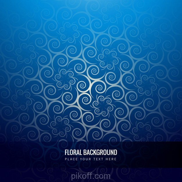 626x626 Ai] Shiny Blue Floral Background Vector Free Download