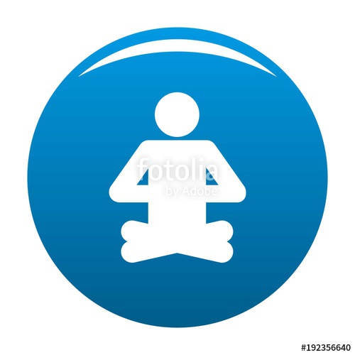 500x500 Stick Figure Stickman Icon Vector Blue Circle Isolated On White