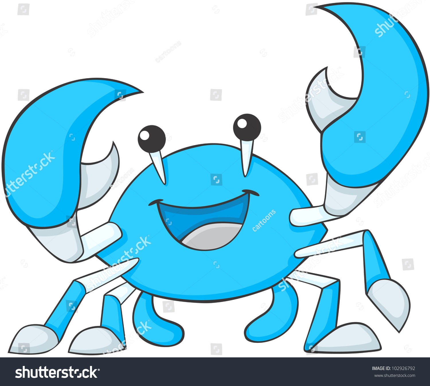 1500x1348 Cartoon Blue Crab