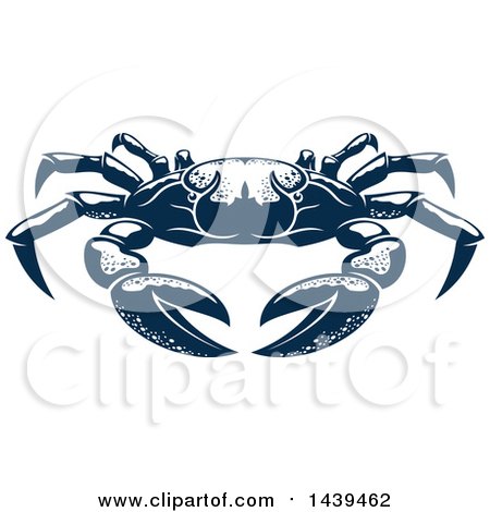 450x470 Clipart Of A Navy Blue Crab