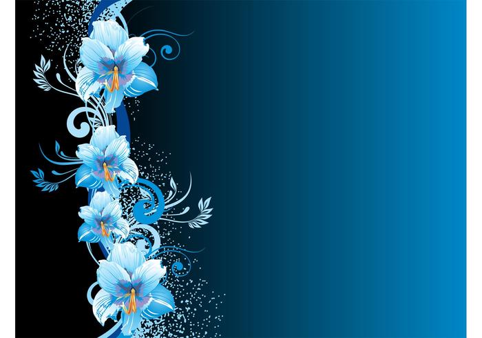 700x490 Blue Flowers Background
