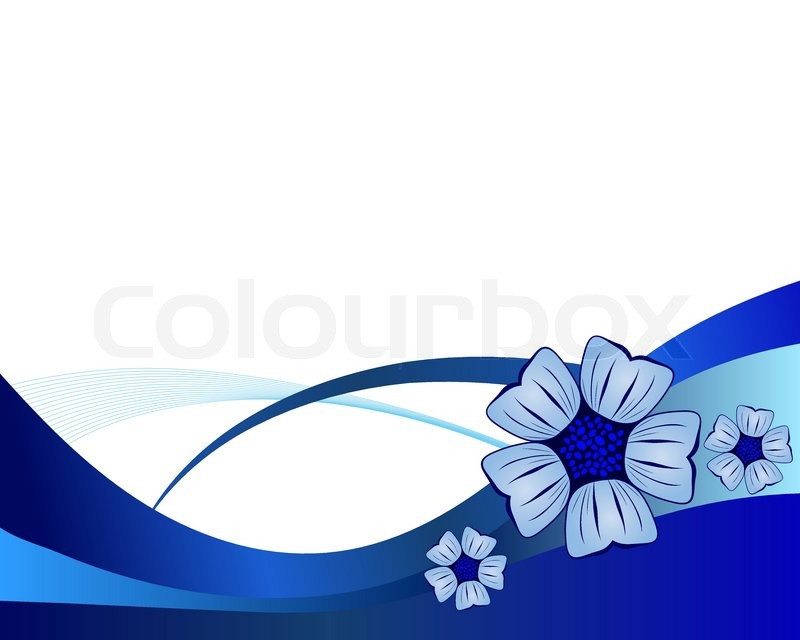 800x640 Blue Flower Vector Background For Use In Web Design Stock Vector