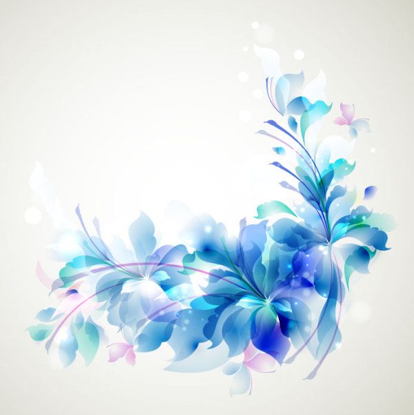 600x601 Flowers Background Blue Flower Vector Vintagedgingse