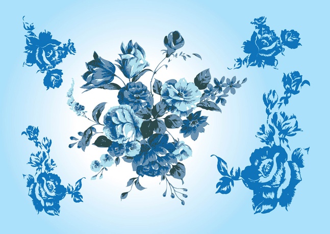 647x459 Blue Flower Vectors Vector Free Download