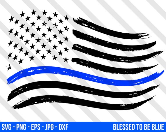 570x453 Thin Blue Line American Flag Svg Vector Png Eps Jpg Dxf Blue Etsy
