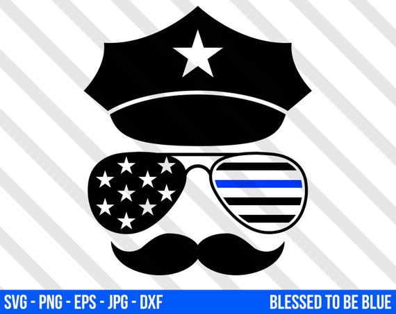 570x453 Thin Blue Line Police Officer Svg Vector Png Eps Jpg Dxf Etsy