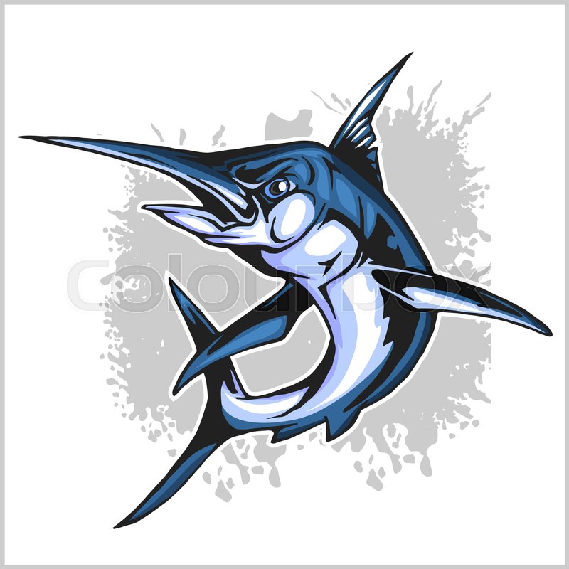 Blue Marlin Vector at GetDrawings | Free download