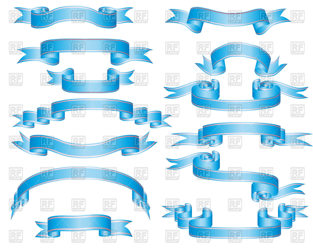 1200x960 Blue Ribbons Vector Image Vector Artwork Of Design Elements