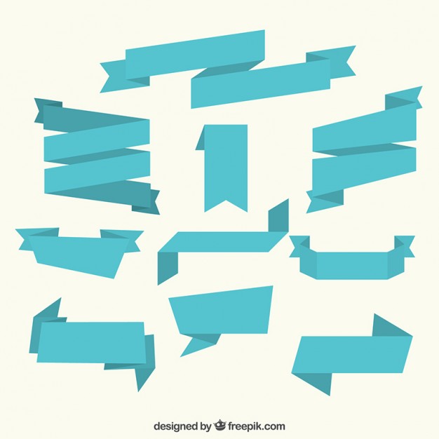 626x626 Collection Of Flat Blue Ribbon Vector Premium Download