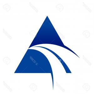 300x300 Photostock Vector Blue Swoosh Cross Unique Triangle Vector Symbol