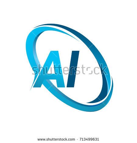 450x470 Letter Ai Logotype Design For Company Name Colored Blue Swoosh