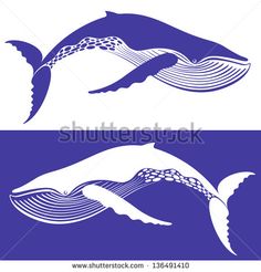 236x246 Blue Whale Detailed Logo Sign Emblem Isolated Vector Illustration