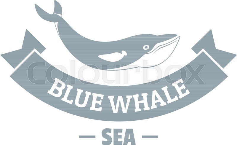 800x489 Blue Whale Logo. Simple Illustration Of Blue Whale Vector Logo For