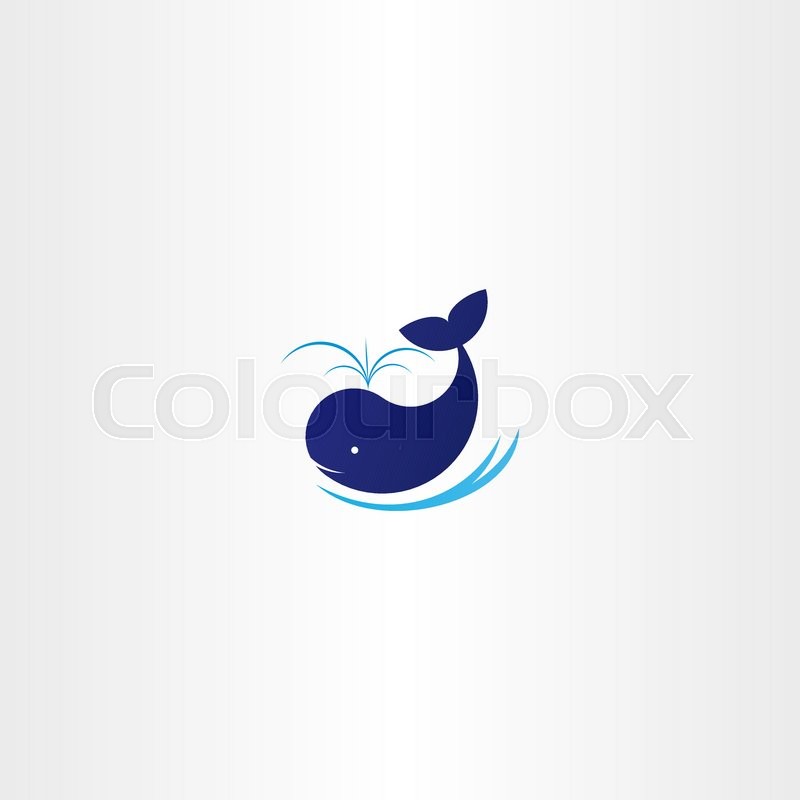 800x800 Blue Whale Vector Icon Sign Logo Symbol Stock Vector Colourbox