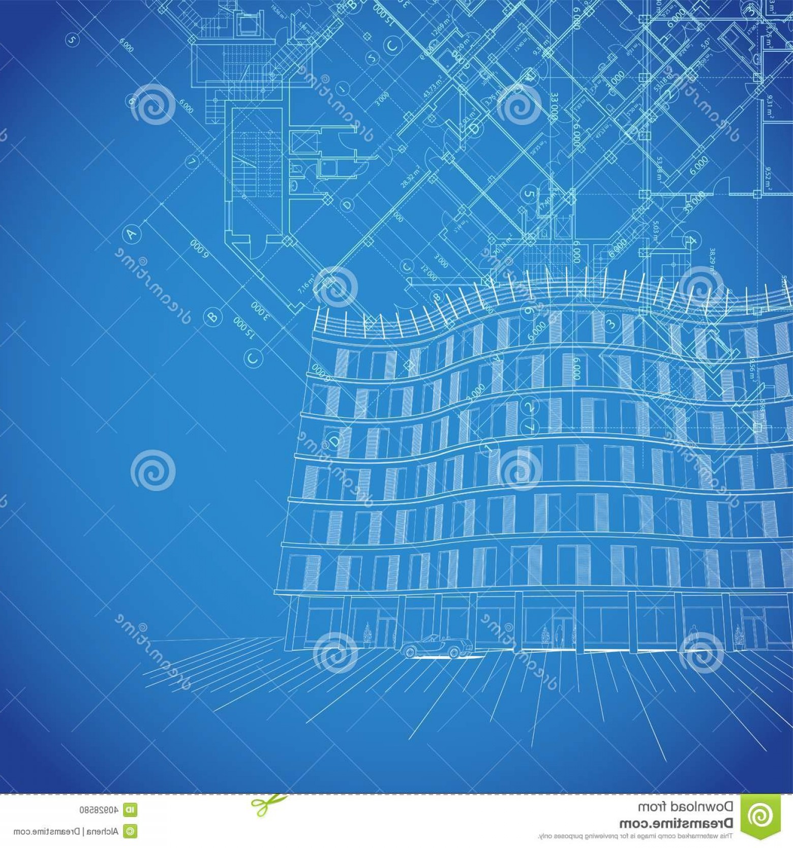 1560x1668 Stock Illustration Vector Blueprint Background Building Plans