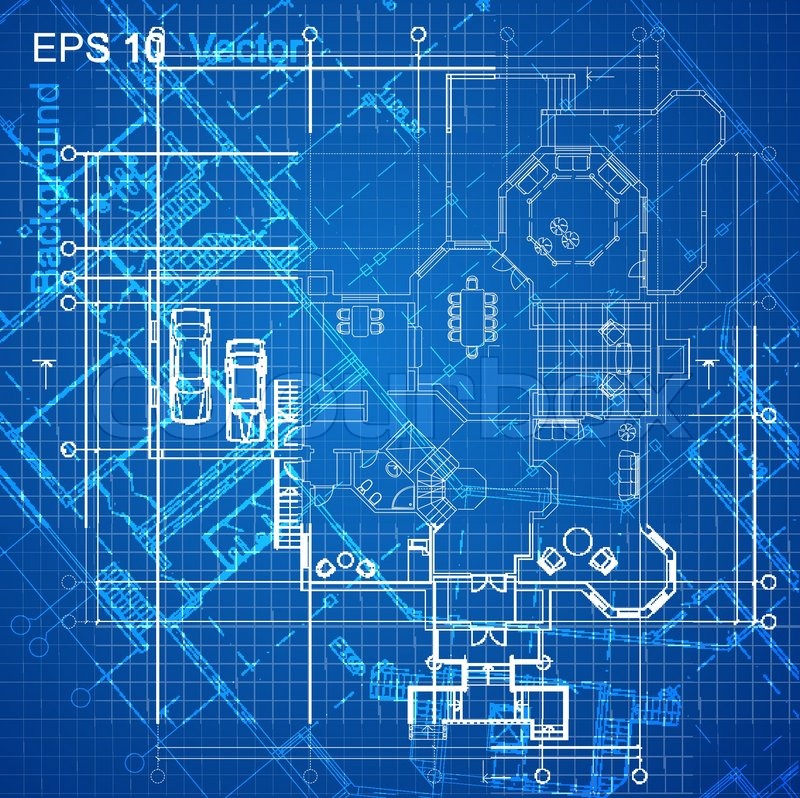 800x798 Urban Blueprint (Vector) Architectural Background Part, Blue Print