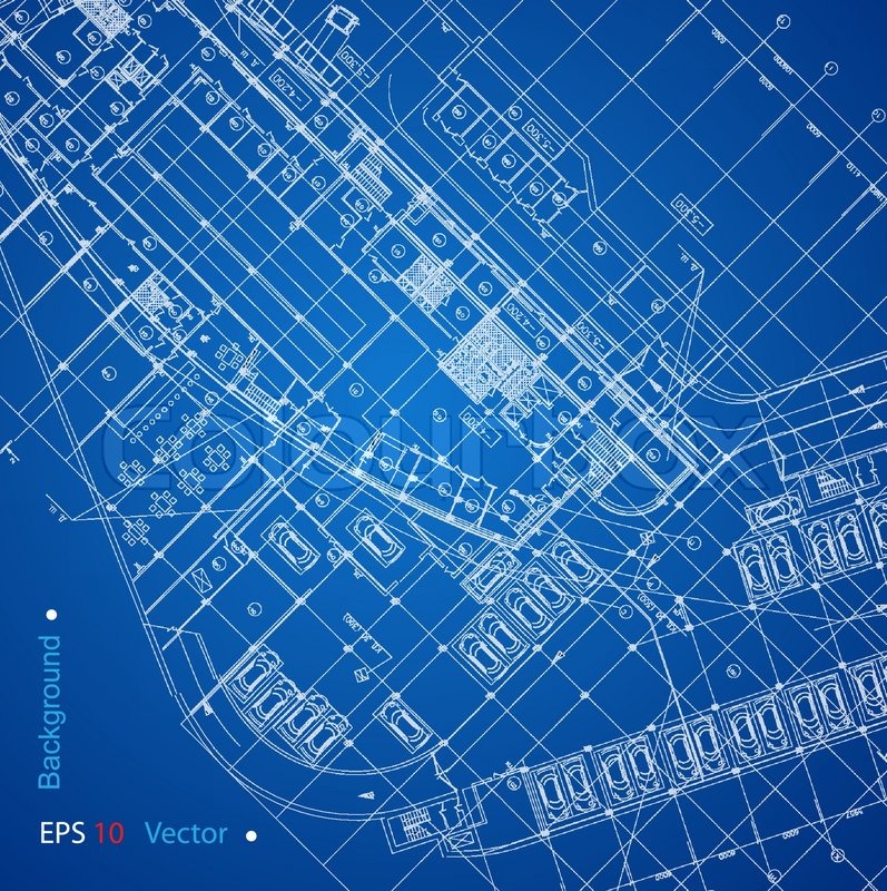 797x800 Urban Blueprint (Vector). Architectural Background. Part Of