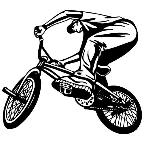 500x500 Bmx Bike Riding Clipart Vinyl Cutter Plotter Images Vector Clip
