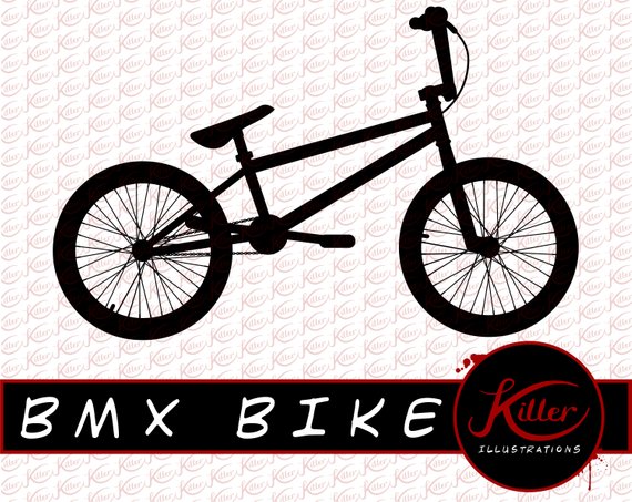 570x453 Bmx Bike Vector Bicycle Clip Art Freestyle Cut File Etsy