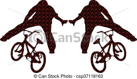 450x261 Bicycles, Silhouettes, Bmx Clip Art Vector