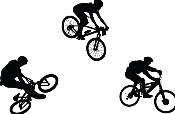602x392 Bmx Bicycle Silhouettes Free Vector Download 340957 Cannypic