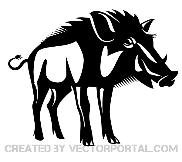600x535 Wild Boar Vector Art 123freevectors