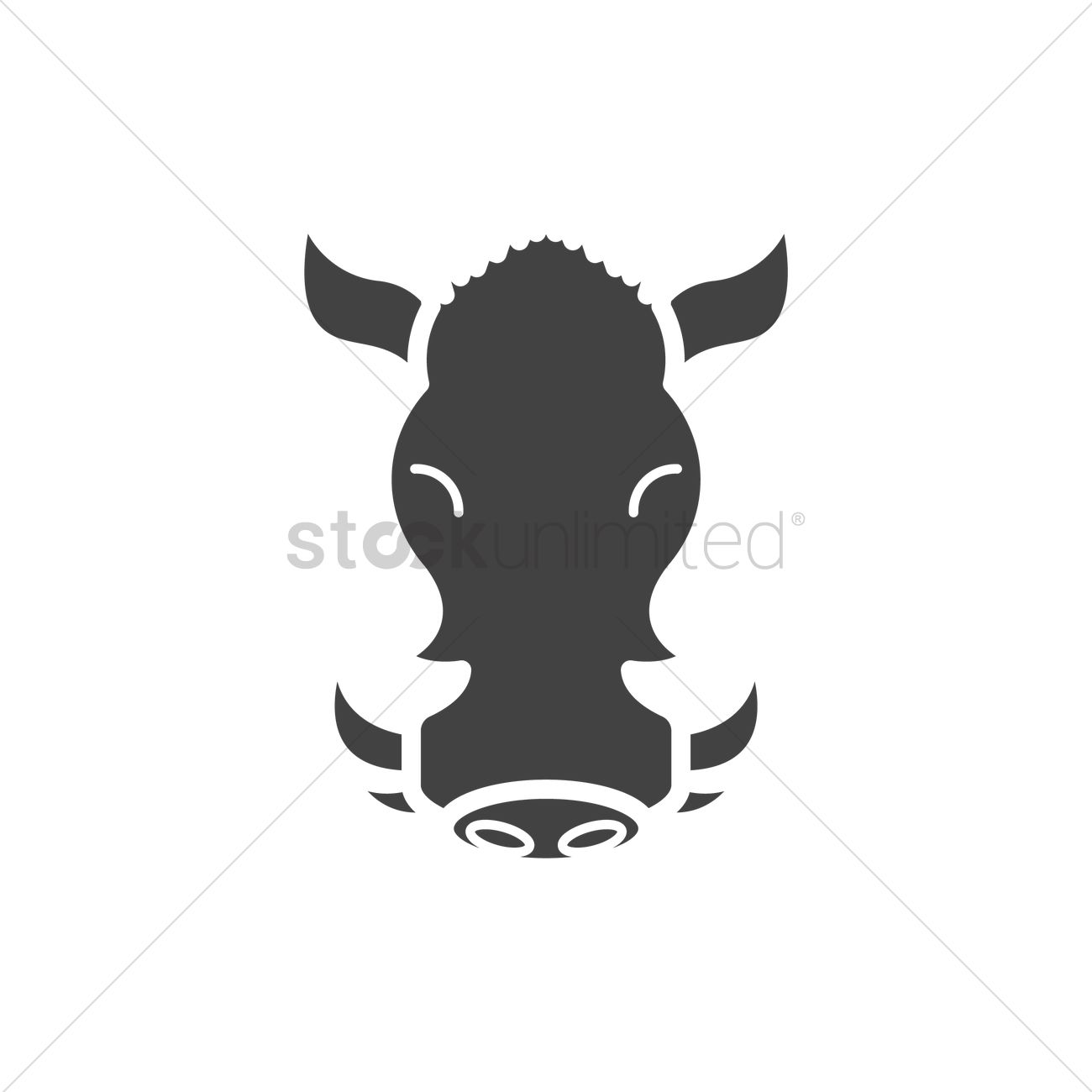 1300x1300 Wild Boar Vector Image