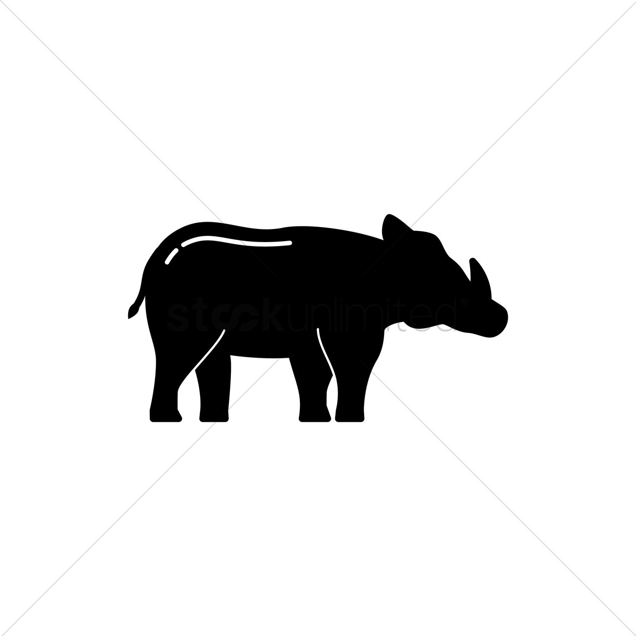 1300x1300 Wild Boar Vector Image
