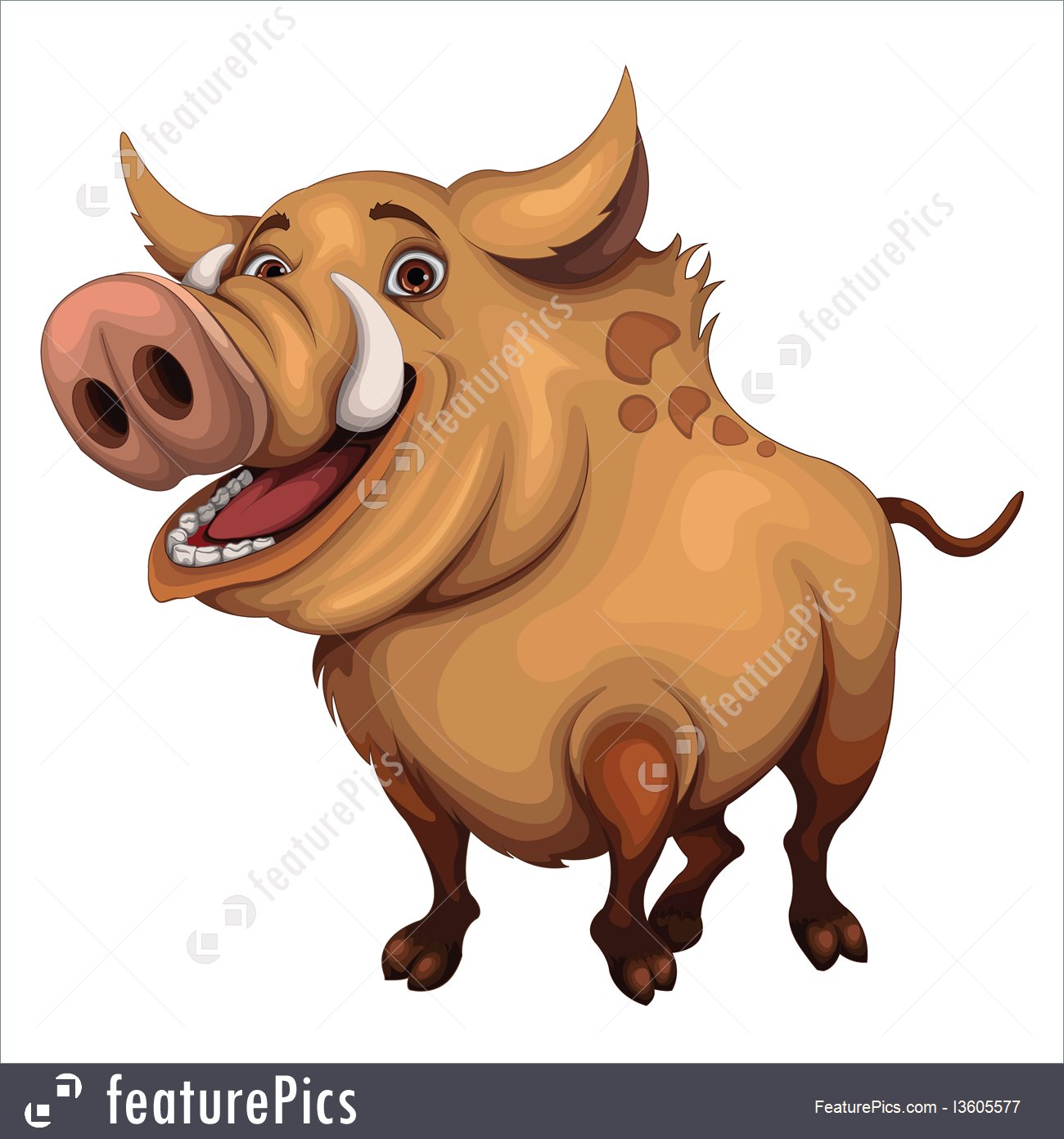 1300x1392 Wildlife Animals Boar Vector