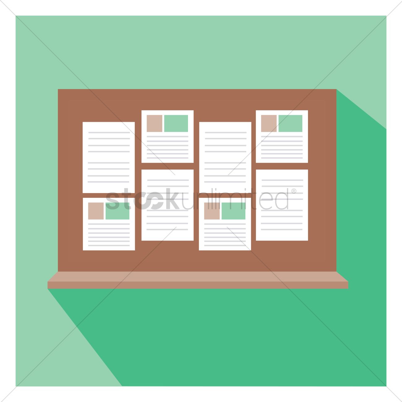 1300x1300 Free Notice Board Vector Image