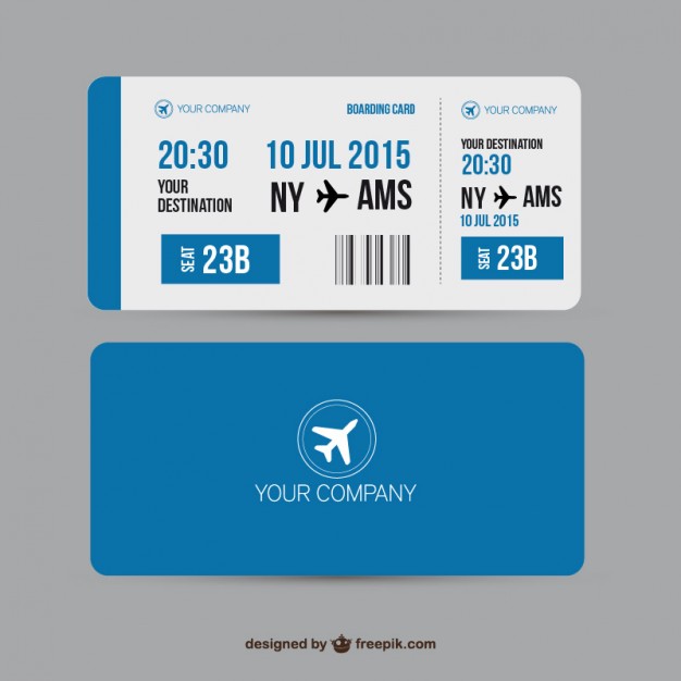 626x626 Boarding Pass Vector Premium Download