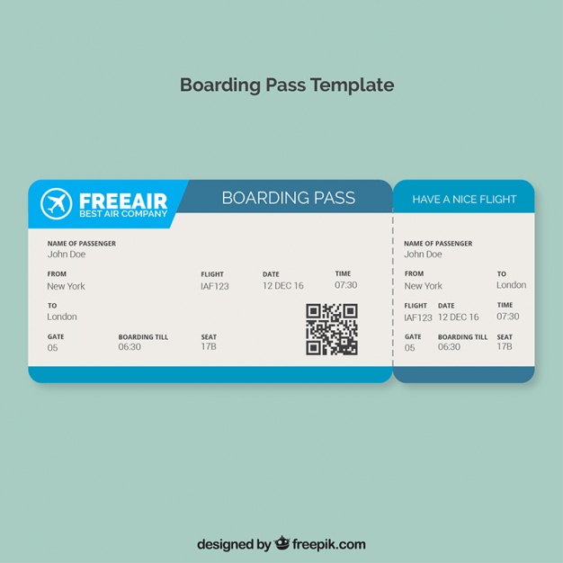 Boarding Pass Vector at GetDrawings | Free download