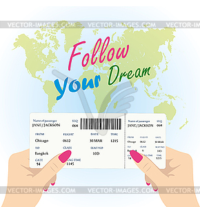 290x300 Women`s Hands Are Holding Boarding Pass