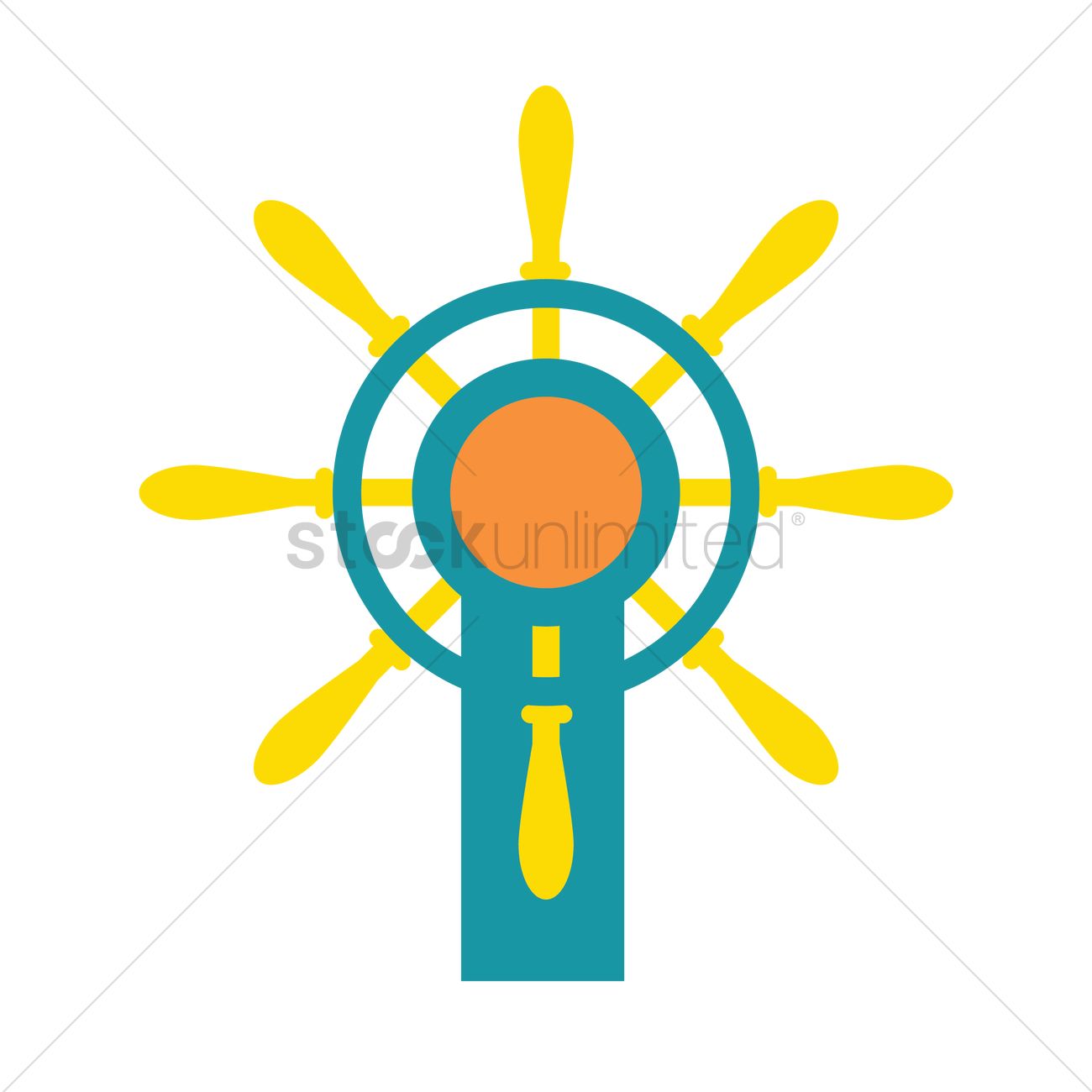 1300x1300 Boat Steering Wheel Vector Image