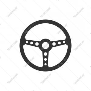 300x300 Ship Wheel Boat Steering Wheel Icon Vector Illustration On Black