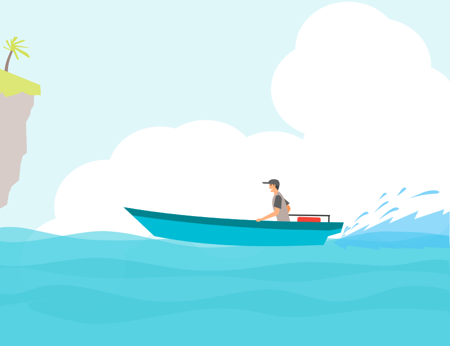 892x687 Small Fishing Boat Vector By Juralmin