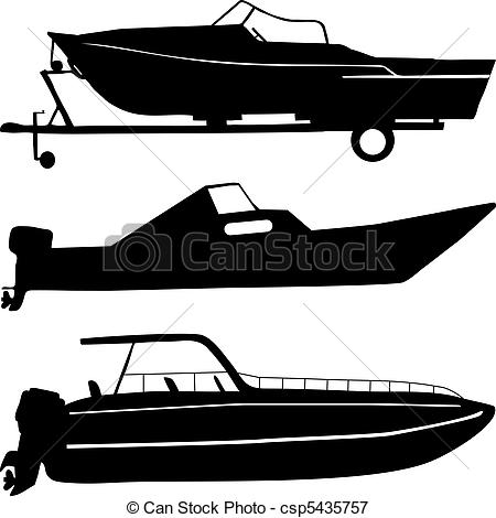 450x470 Free Speed Boat Vector Library Stock