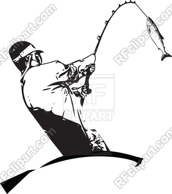 354x400 Illustration Of Man Fishing From The Boat Vector Image Vector