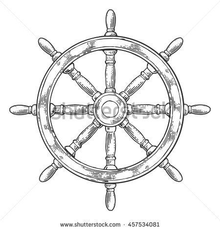 450x470 Collection Of Boat Wheel Drawing High Quality, Free Cliparts