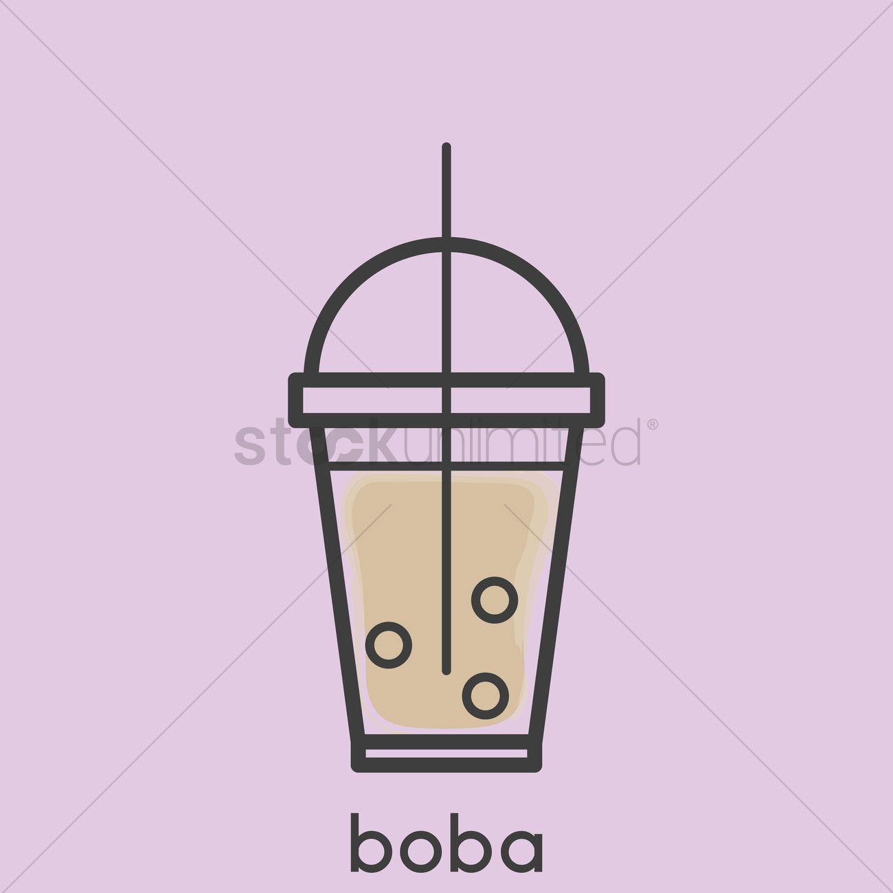 1300x1300 Boba Vector Image