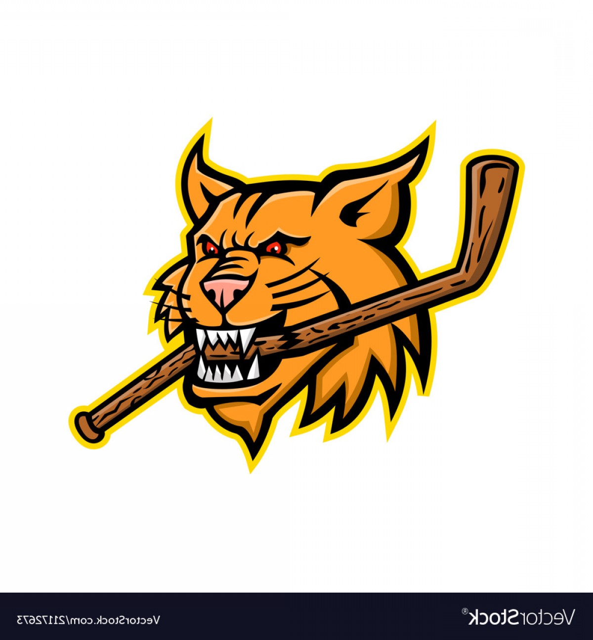 1200x1296 Bobcat Ice Hockey Mascot Vector Geekchicpro