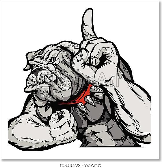 561x581 Free Art Print Of Bulldog Mascot Body Vector Cartoon. Cartoon